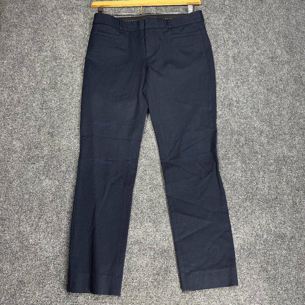Banana Republic Pants Womens 4 Sloan Fit Blue Cotton Stretch Pockets Tapered Leg